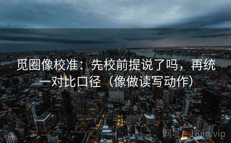 觅圈像校准:先校前提说了吗,再统一对比口径(像做读写动作) 觅圈像校准:先校前提说了吗,再统一对比口径(像做读写动作)