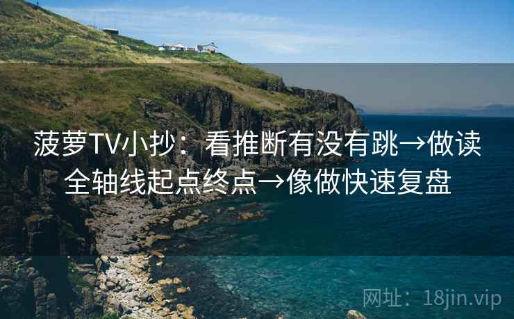 菠萝TV小抄：看推断有没有跳→做读全轴线起点终点→像做快速复盘